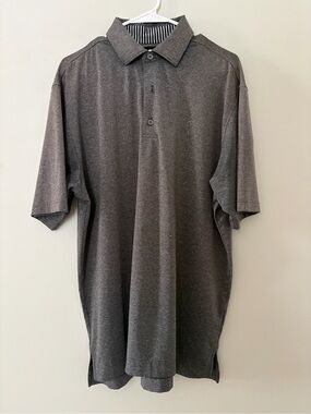FootJoy Men’s Commonwealth Golf Club Grey Polo Shirt - Classic Short Sleeve